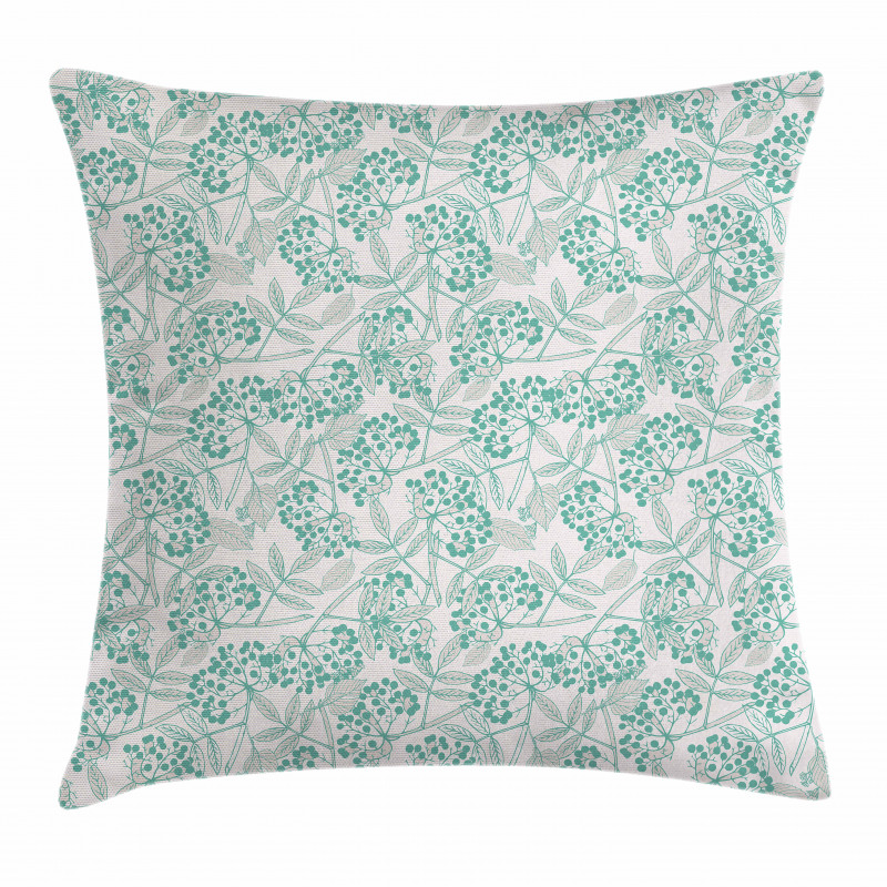Creeper Leaves Berries Pillow Cover