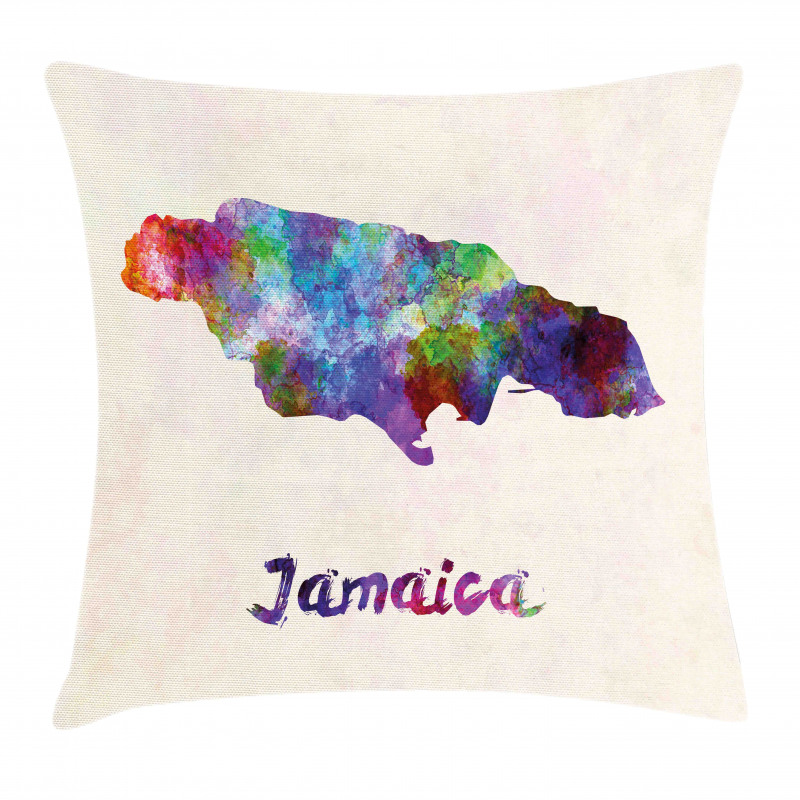 Abstract Country Map Pillow Cover