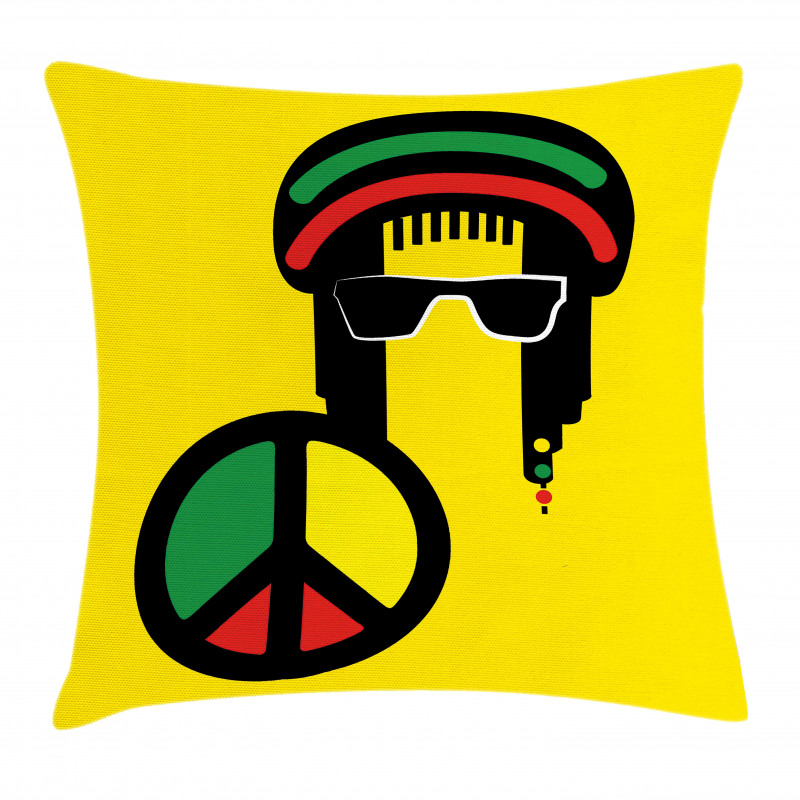 Conceptual Reggae Man Pillow Cover