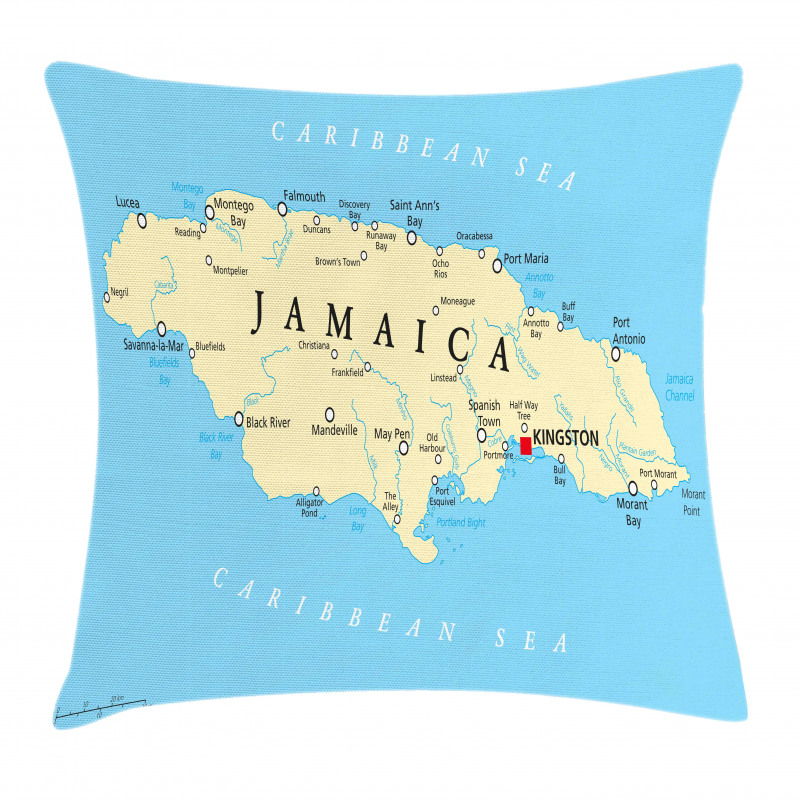 Caribbean Sea Tropic Pillow Cover