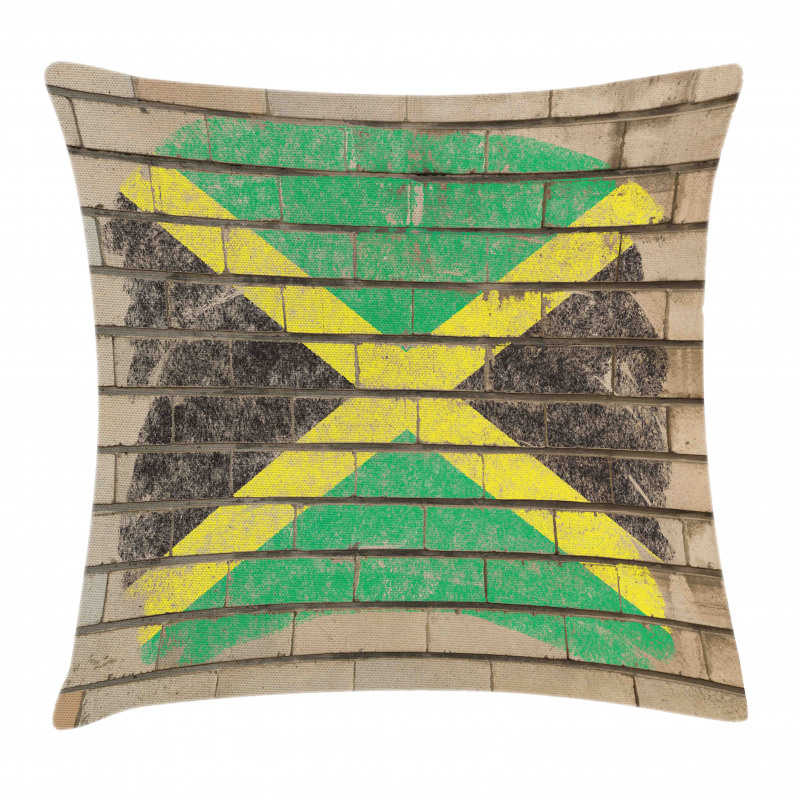 Flag on the Wall Chalk Pillow Cover