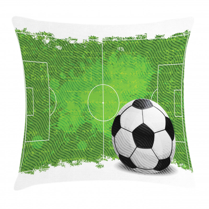 Grunge Football Design Pillow Cover