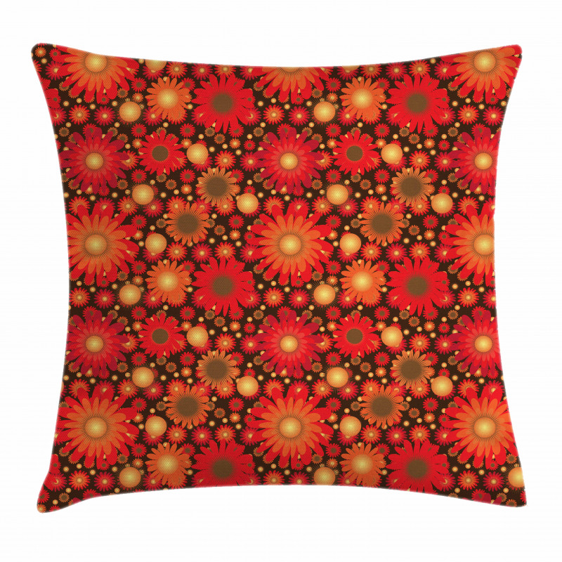 Vivid Botanical Gerbera Art Pillow Cover