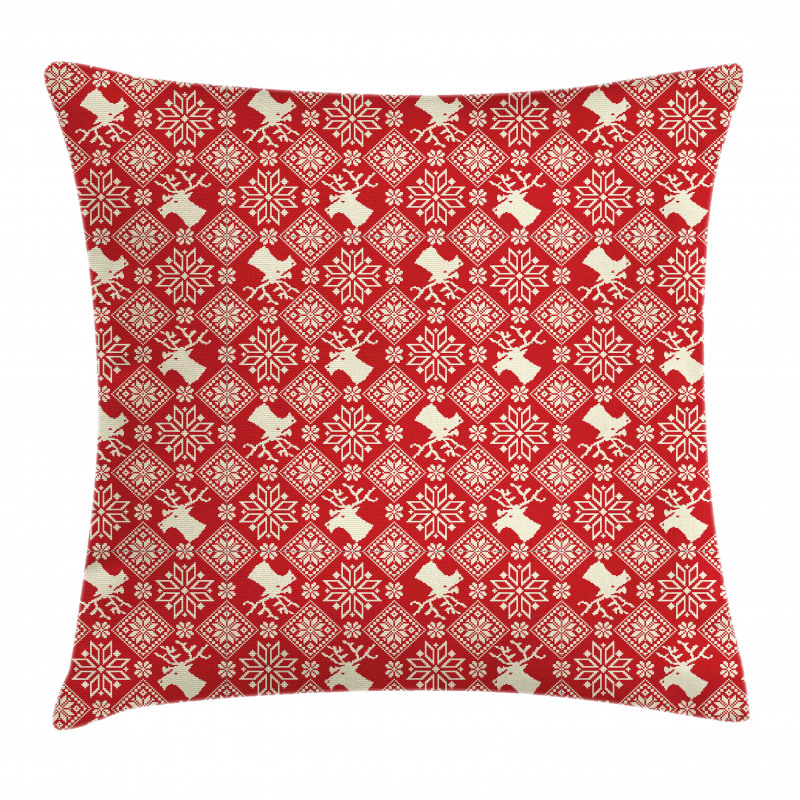 Northern Reindeers Flora Pillow Cover