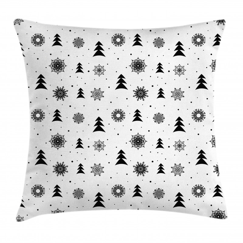 Xmas Pine Trees Holiday Pillow Cover