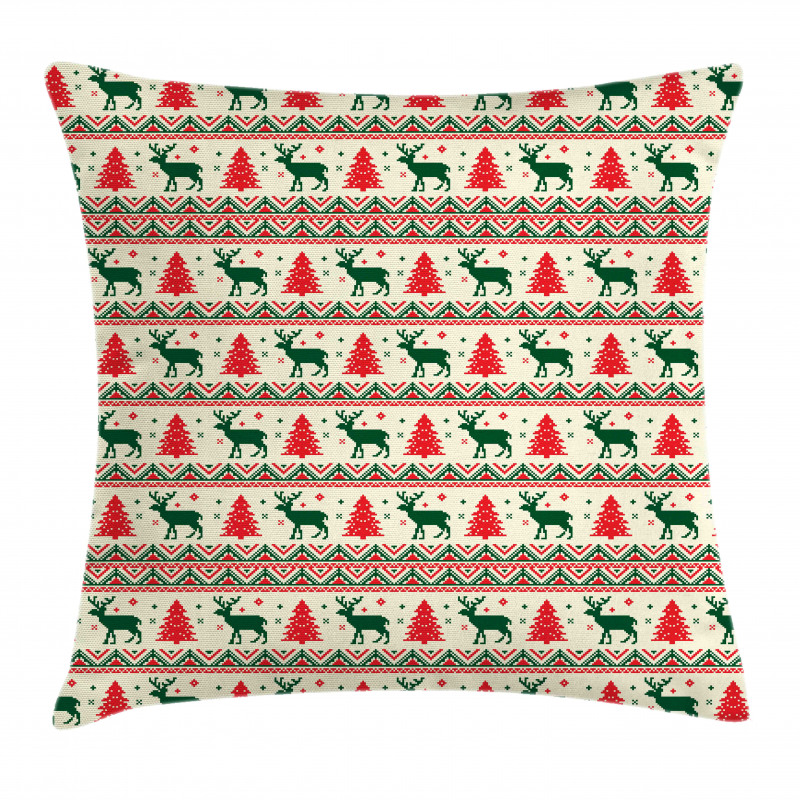 Pixel Art Christmas Pillow Cover