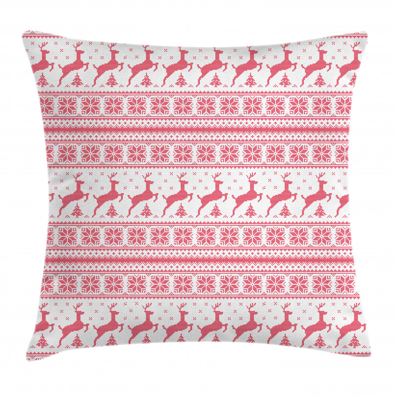 Winter Time Reindeers Pillow Cover