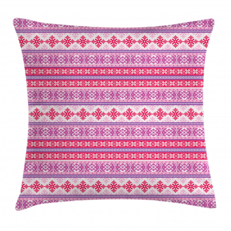 Geometric Snow December Pillow Cover