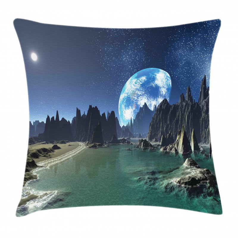 Earth from Alien Shores Pillow Cover