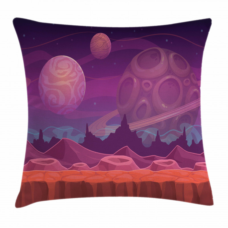 Alien Dreamy Landscape Pillow Cover