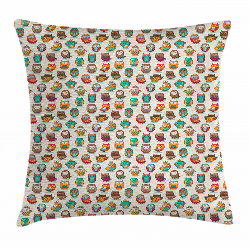 Cheerful Cartoon Native Pillow Cover