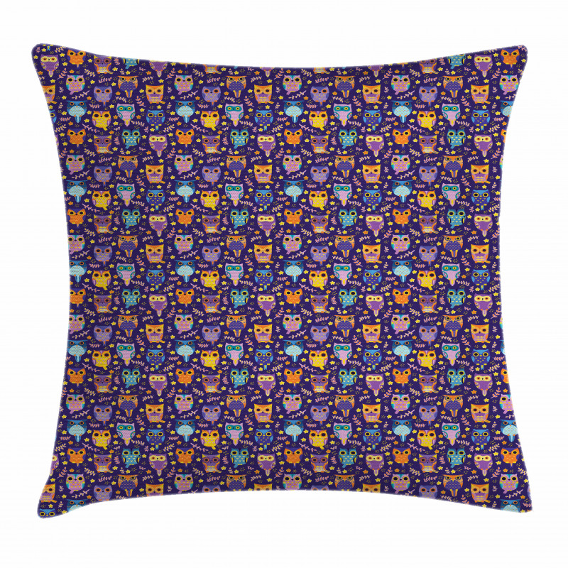 Leaves Stars Comic Pillow Cover