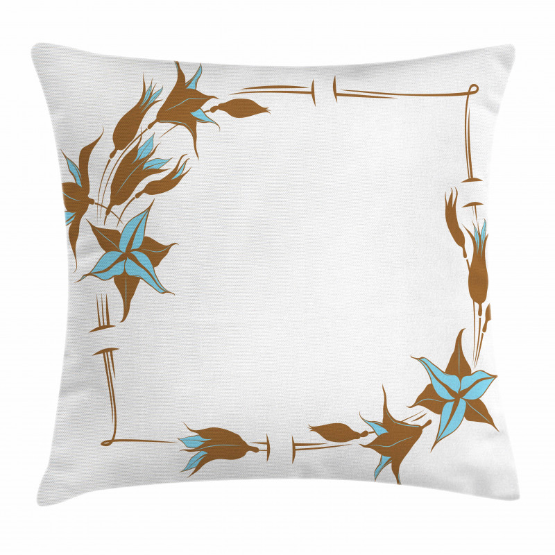 Floral Frame Pillow Cover