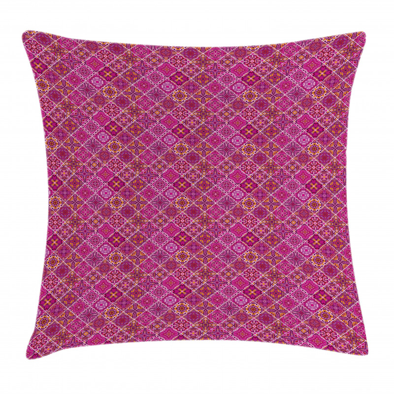 Checkered Pink Pillow Cover