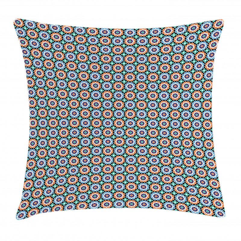 Mosaic Circular Design Pillow Cover