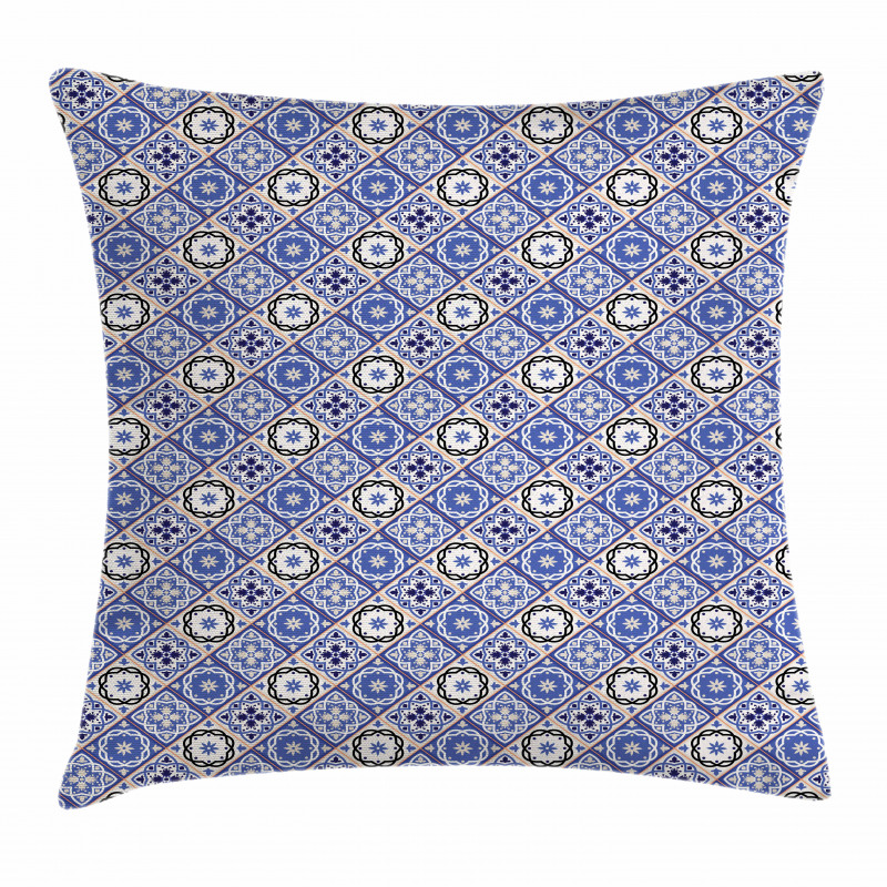 Geometric Azulejo Design Pillow Cover