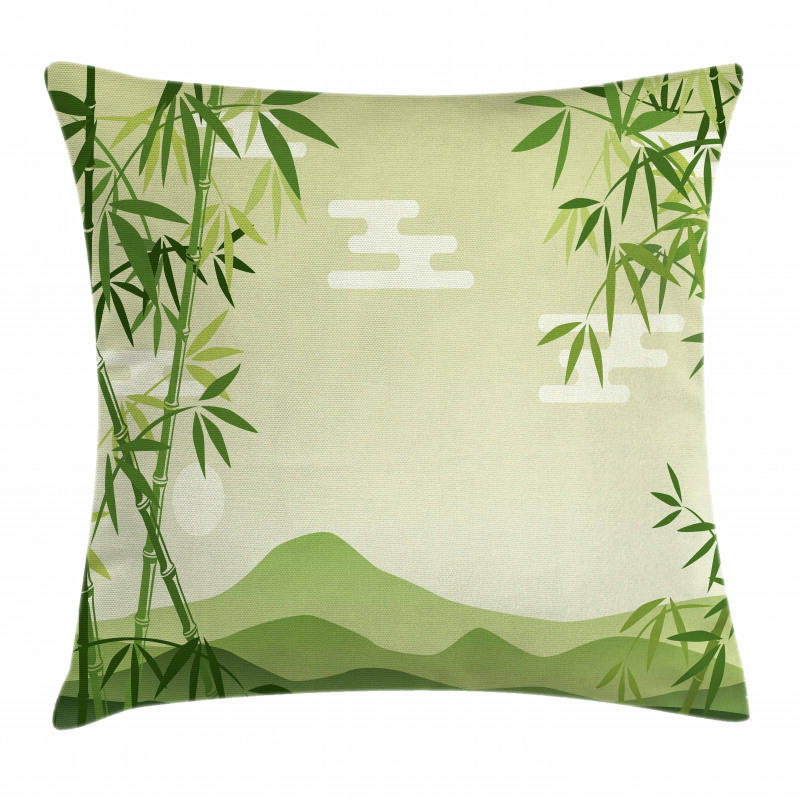 Japanese Bamboo Tree Pillow Cover