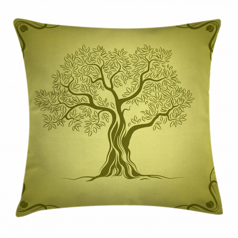 Olive Tree Pattern Pillow Cover