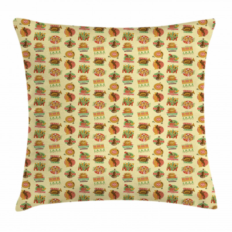 Festival Instruments Pillow Cover