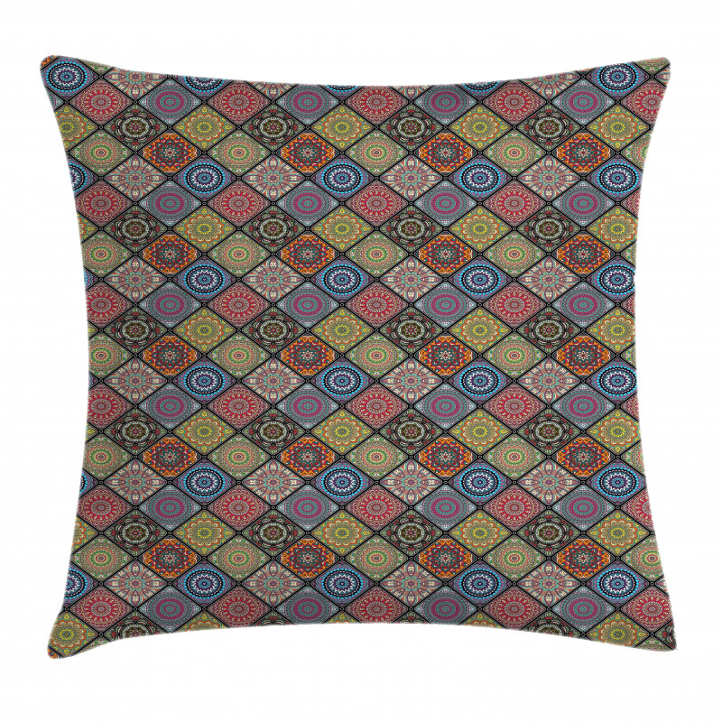 Circles in Rectangles Pillow Cover