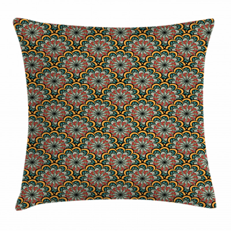 Tribal Paisley Flowers Pillow Cover