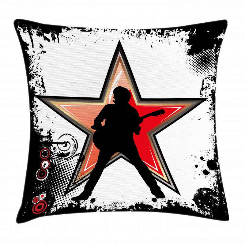 Guitar Player Star Pillow Cover