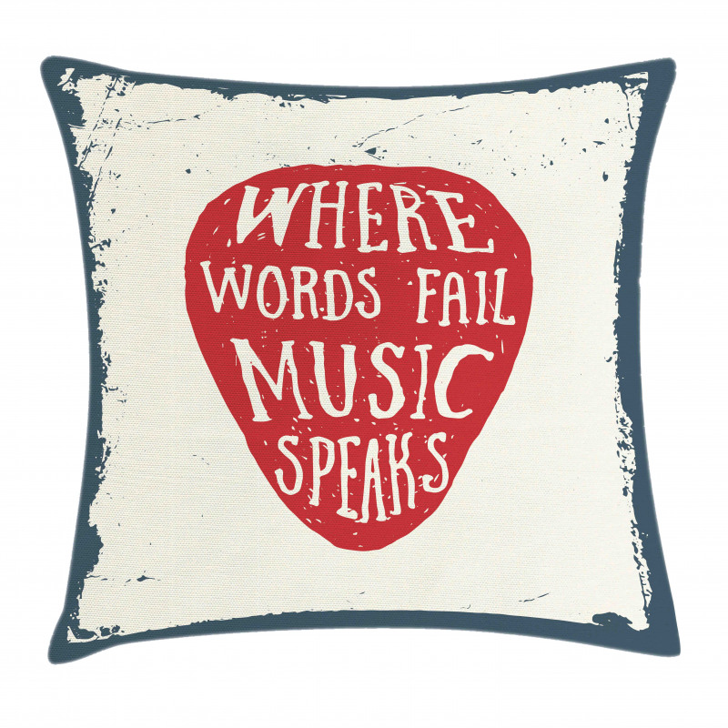 Musical Slogan Pick Pillow Cover