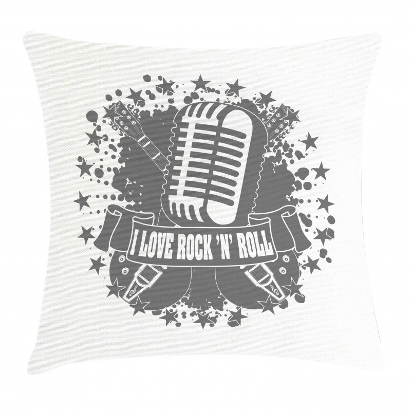 Retro Microphone Pillow Cover