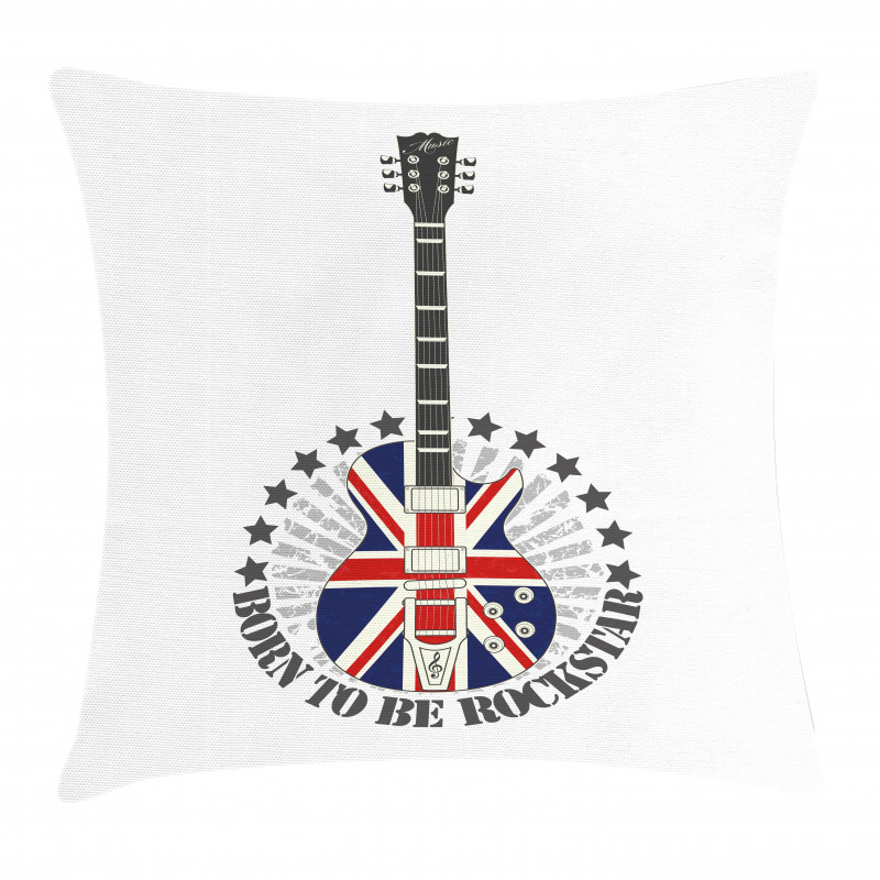 England Flag Guitar Pillow Cover