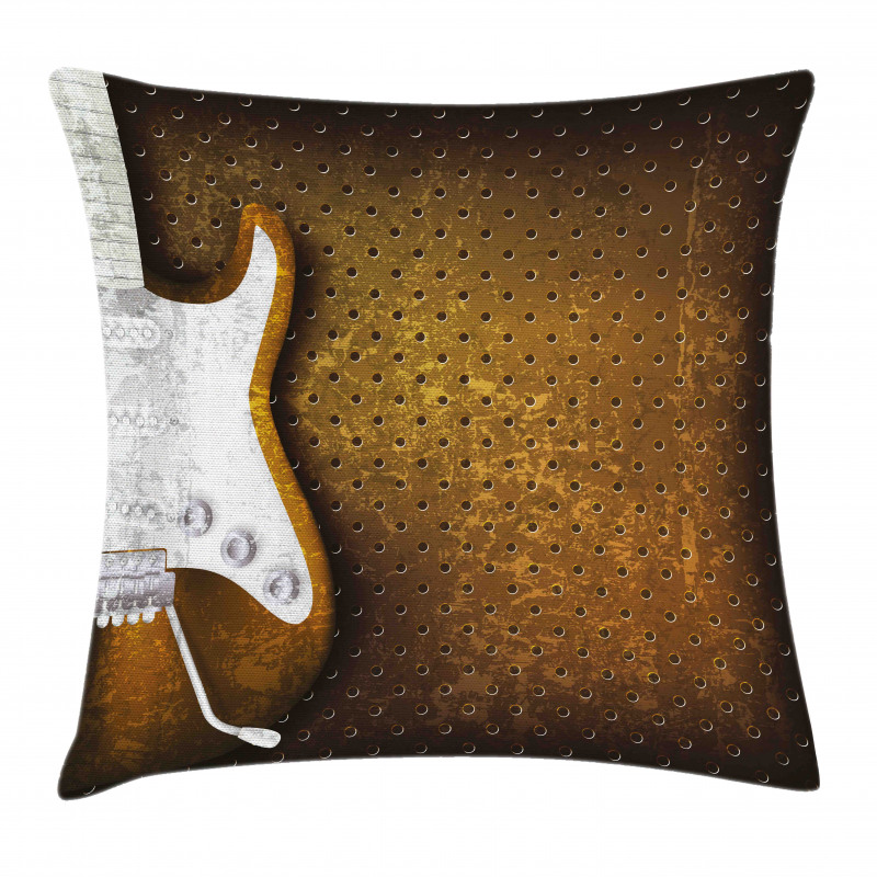 Grunge Dots Guitar Pillow Cover