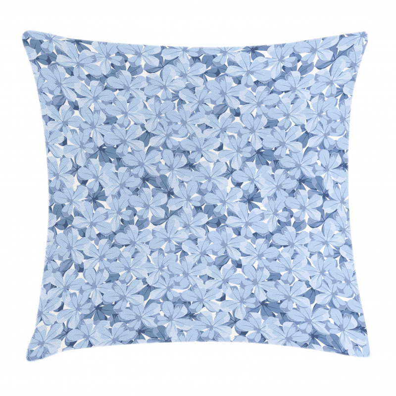 Retro Plumbago Blossoms Pillow Cover