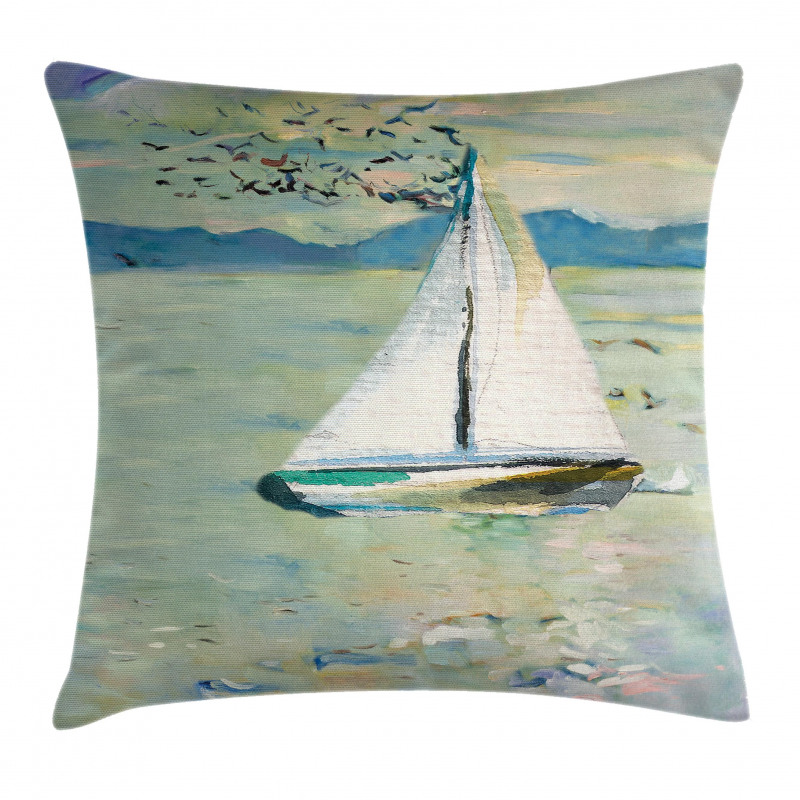 Monet Sailing Boat Pillow Cover