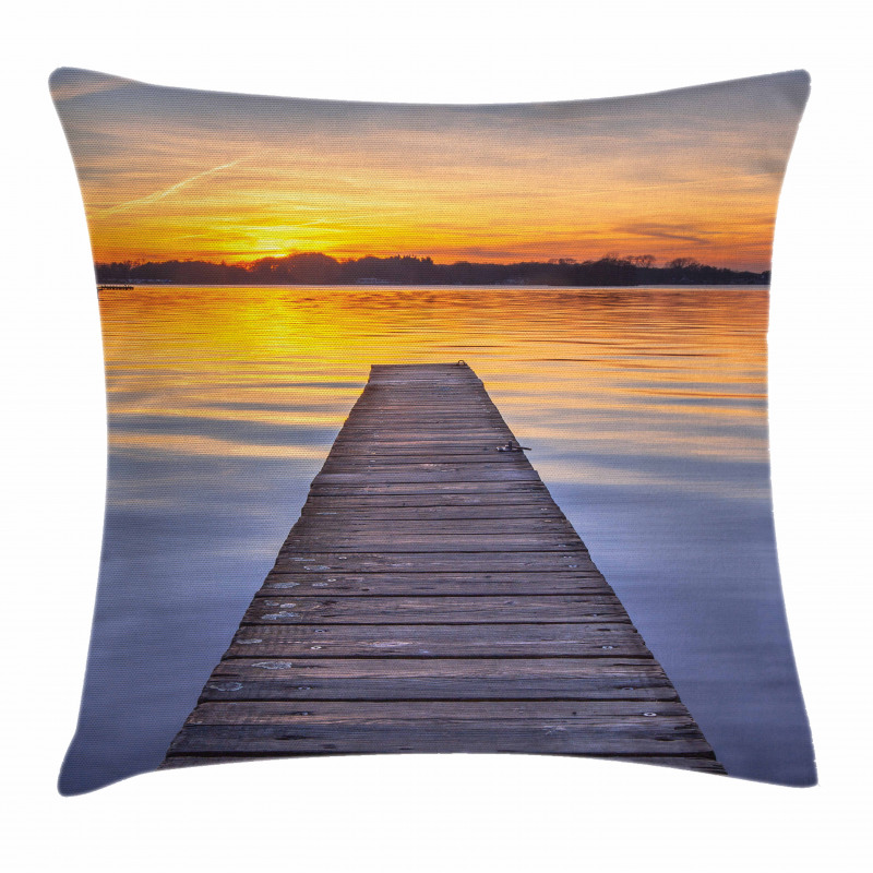 Sunset at Paterwoldsemeer Pillow Cover