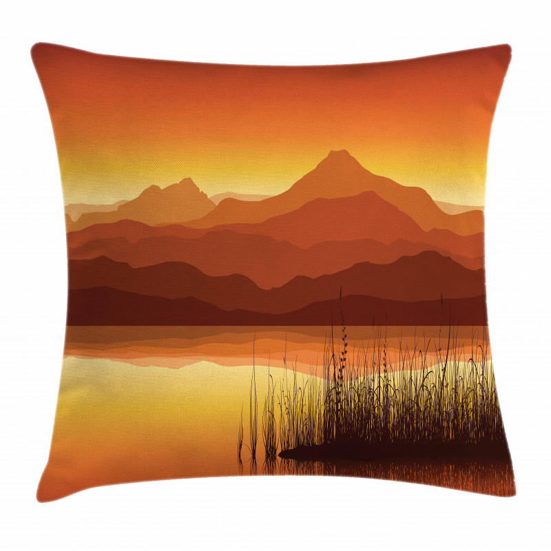 Abstract Mountains Sunset Pillow Cover