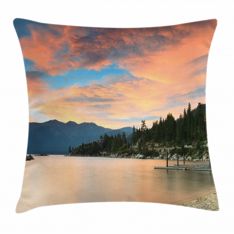 Sunset at Lake Tahoe USA Pillow Cover