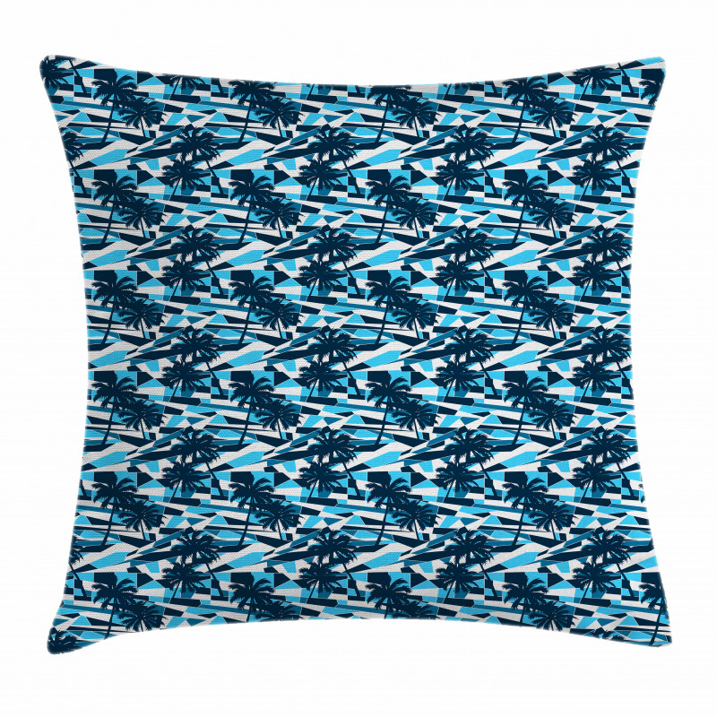 Geometric Blue Shades Pillow Cover