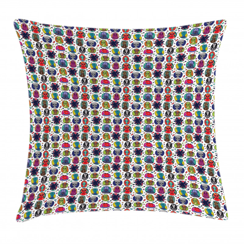 Abstract Fictional Beings Pillow Cover