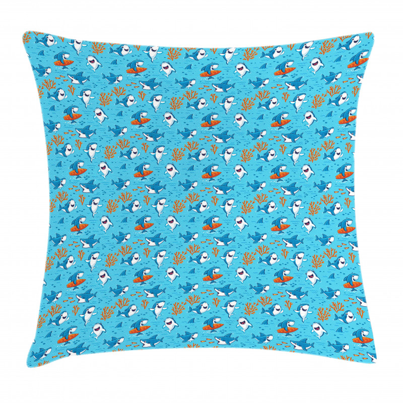 Underwater Funny World Pillow Cover