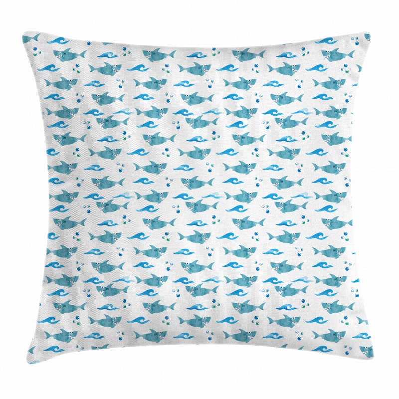 Watercolor Silly Animals Pillow Cover