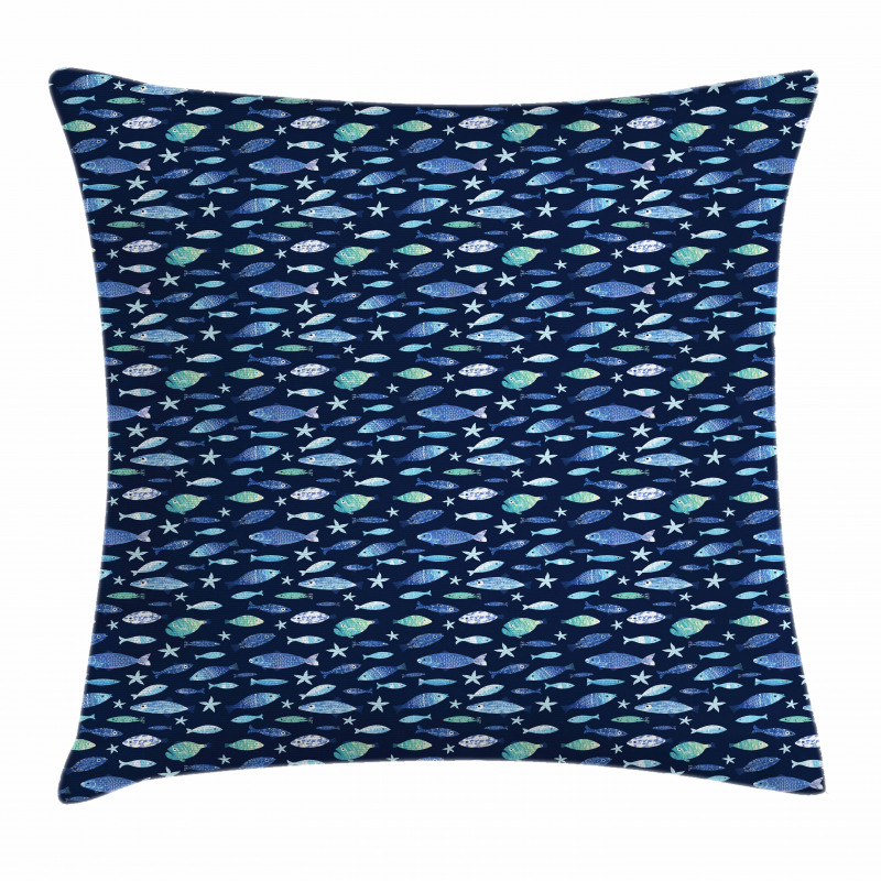 Aquarium Silhouettes Pillow Cover