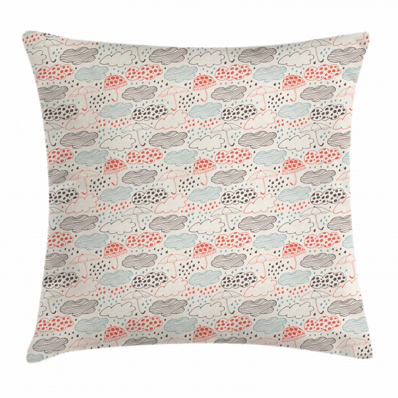 Ornate Clouds Downpour Pillow Cover