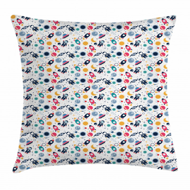 Space Silhouettes Pillow Cover