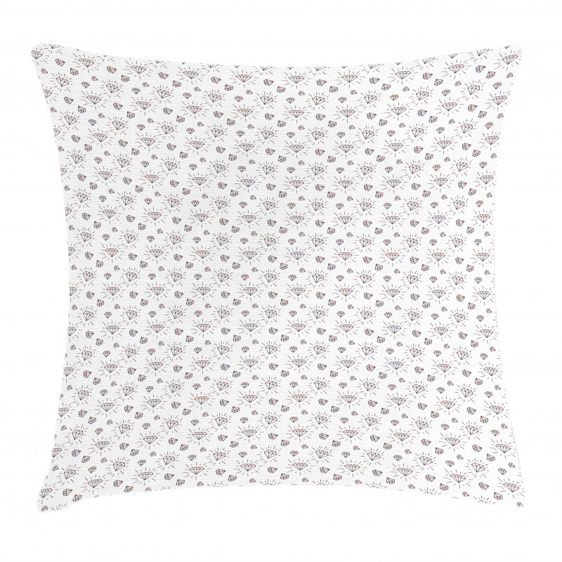 Hand Drawn Crystals Pillow Cover