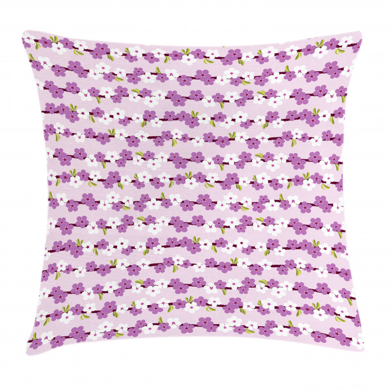 Cherry Branches Bloom Pillow Cover