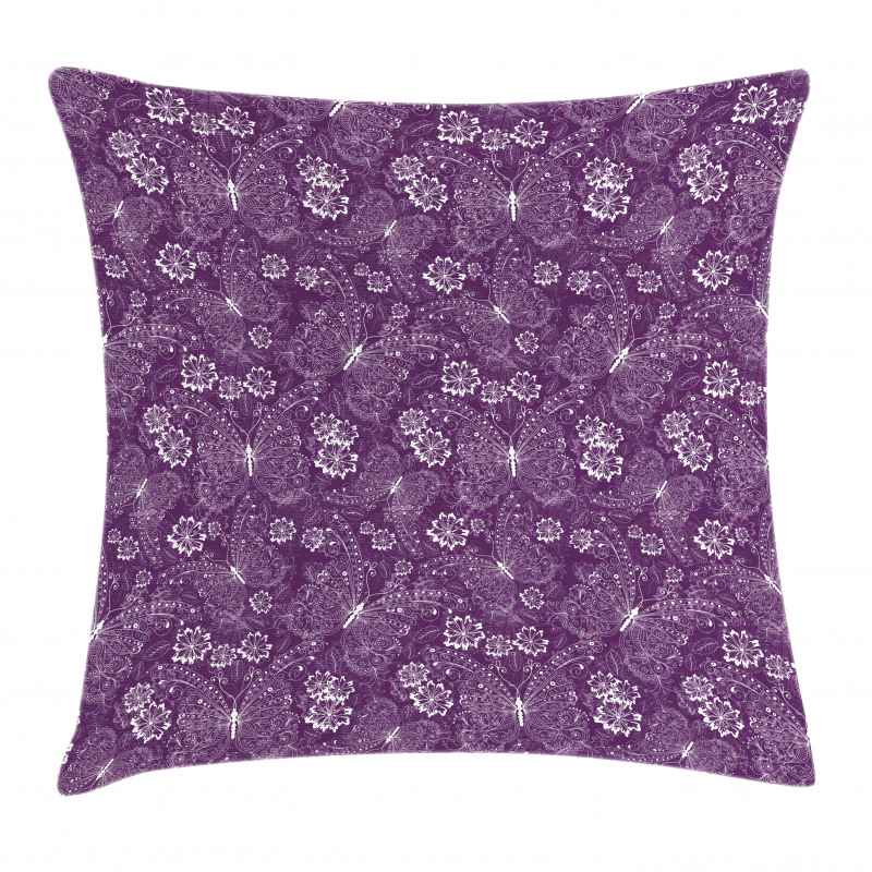 Vintage Style Flowers Pillow Cover