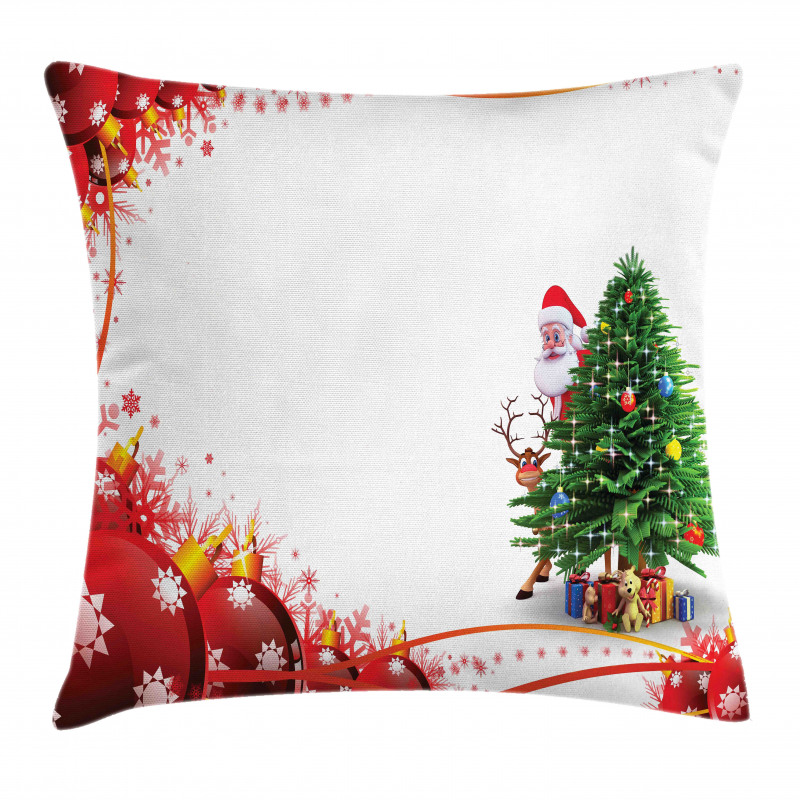 Red Balls Tree Pillow Cover