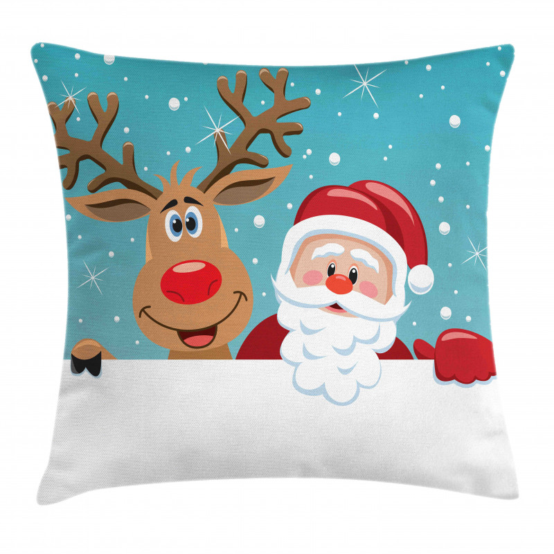 Rudolph Deer Greeting Pillow Cover