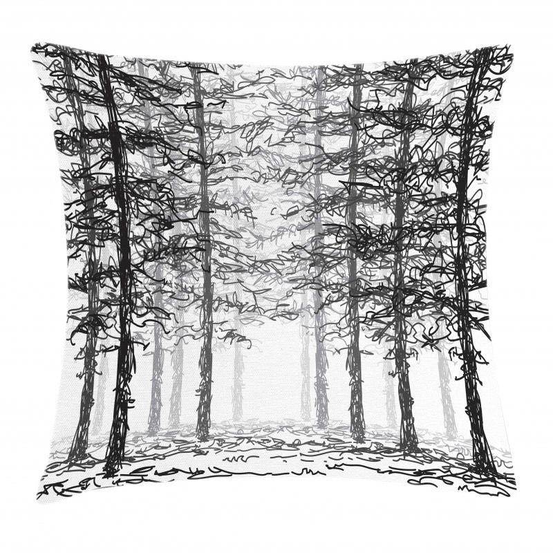 Sketch Style Line Art Pillow Cover