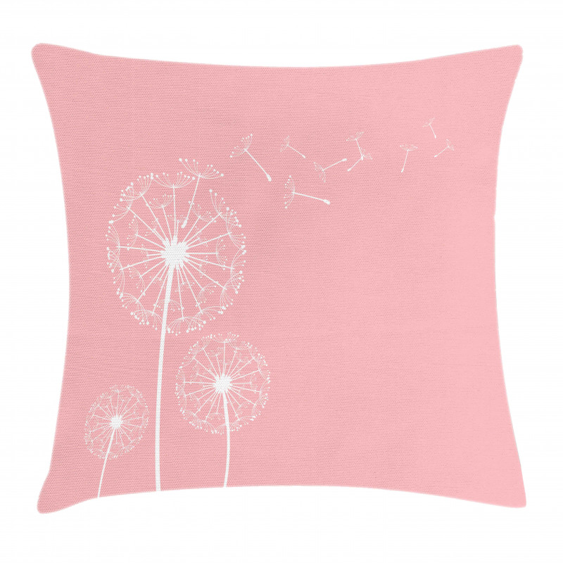 Sketch Style Flowers Pillow Cover