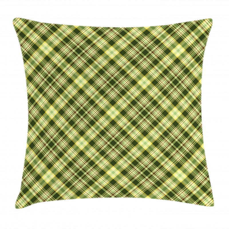 Diagonal Tartan Pillow Cover